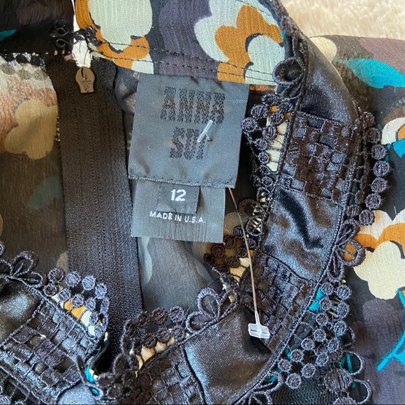 Anna Sui For Anthropologie Victoriana Silk Blouse - Picture 7 of 8